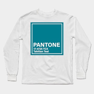 pantone 17-4725 TCX Tahitian Teal Long Sleeve T-Shirt